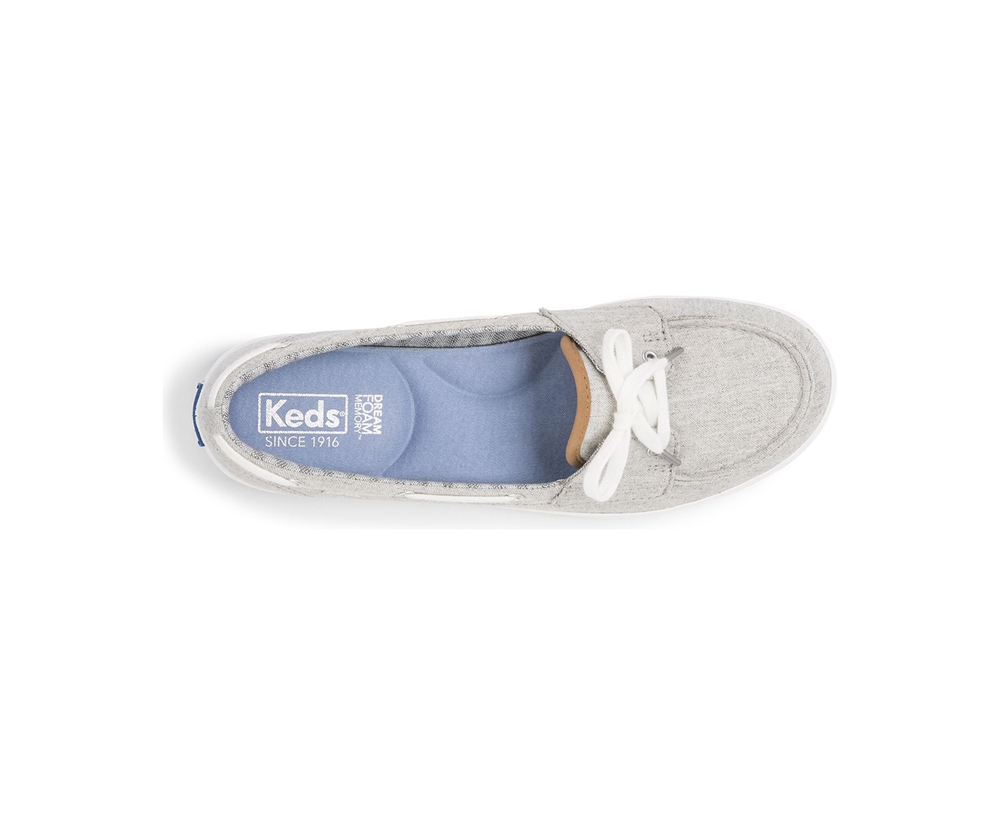 Keds Slip Ons Damen Grau - Charter Chambray - MOC-065743